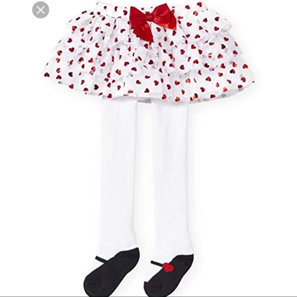Newborn Baby Girls Heart Print Tutu Skirt